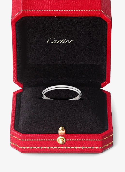Cartier 1895 trouwring van platina CRB40780 - detail 8 zilver