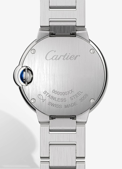 Cartier Ballon Bleu de Cartier horloge, 28 mm, met 0.52 ct diamant CRW4BB0015 - detail 2 zilver