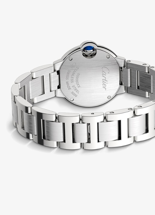 Cartier Ballon Bleu de Cartier horloge, 28 mm, met 0.52 ct diamant CRW4BB0015 - detail 3 zilver