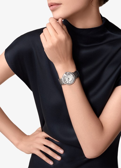 Cartier Ballon Bleu de Cartier horloge CRW4BB0024 - voorkant 8 zilver