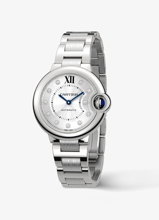 Cartier Ballon Bleu de Cartier horloge met 0,05 ct diamant CRW4BB0021 - achterkant zilver