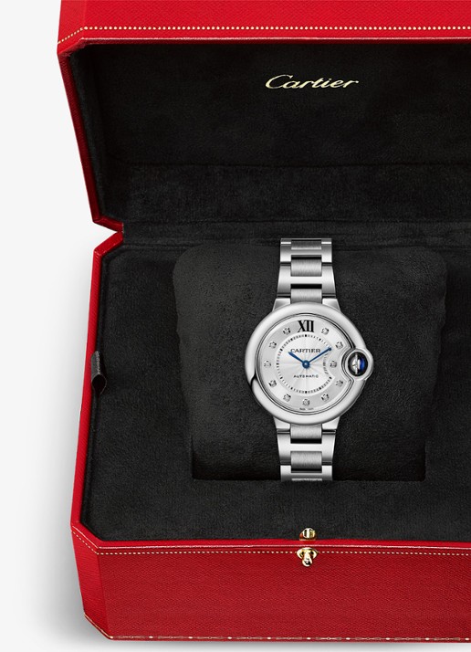 Cartier Ballon Bleu de Cartier horloge met 0,05 ct diamant CRW4BB0021 - detail 6 zilver