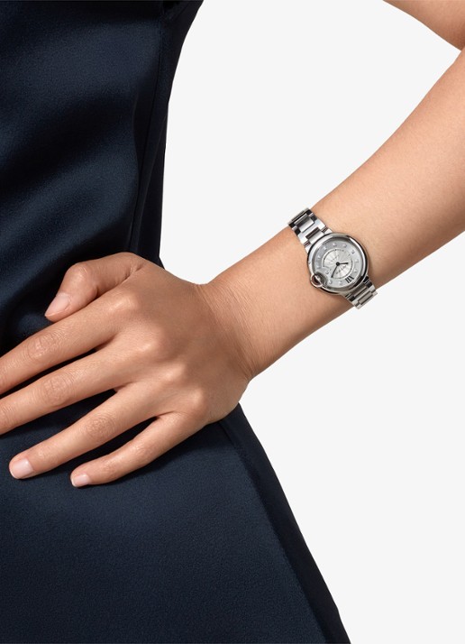 Cartier Ballon Bleu de Cartier horloge met 0,05 ct diamant CRW4BB0021 - voorkant 8 zilver
