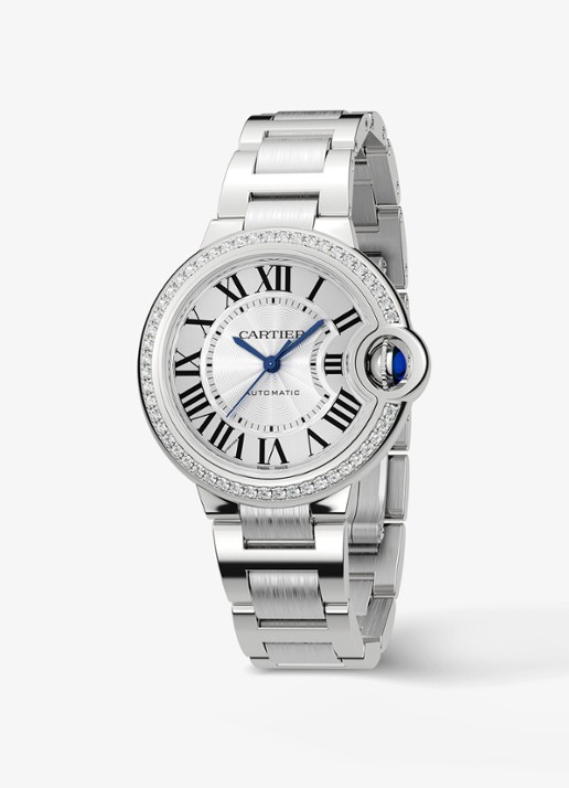 Cartier Ballon Bleu de Cartier horloge met 0,58 ct diamant CRW4BB0023 - achterkant 8 zilver