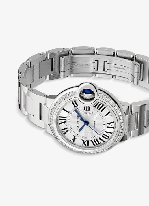 Cartier Ballon Bleu de Cartier horloge met 0,58 ct diamant CRW4BB0023 - detail 6 zilver