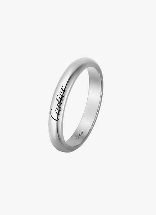 Cartier C de Cartier trouwring van platina CRB42324 - achterkant 3 witgoud