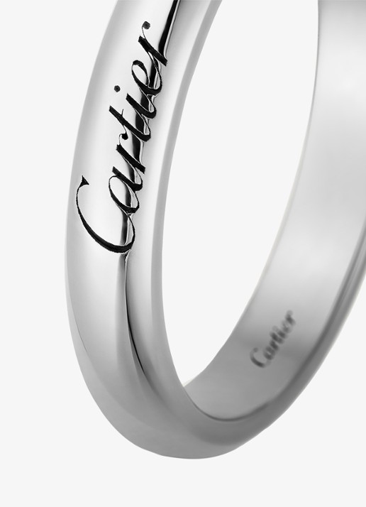 Cartier C de Cartier trouwring van platina CRB42324 - detail 4 witgoud
