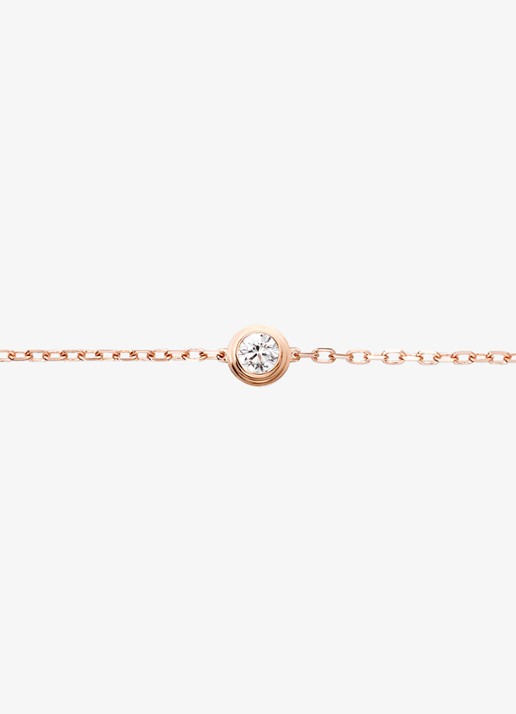 Cartier Cartier d'Amour armband, medium model van 18 karaat roségoud met 0.13 ct diamant CRB60630 - detail 4 roségoud