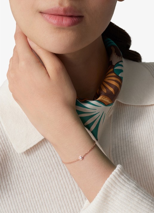 Cartier Cartier d'Amour armband, medium model van 18 karaat roségoud met 0.13 ct diamant CRB60630 - voorkant 2 roségoud