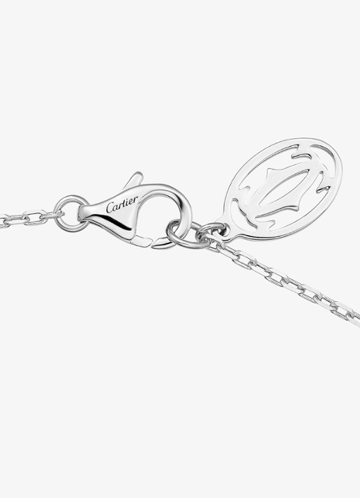 Cartier Cartier d'Amour ketting, large model van 18 karaat witgoud met 0.19 ct diamant CRB72154 - detail 4 witgoud