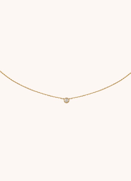 Cartier Cartier d'Amour ketting XS van 18k geelgoud met diamant CRB7224517 - detail geelgoud