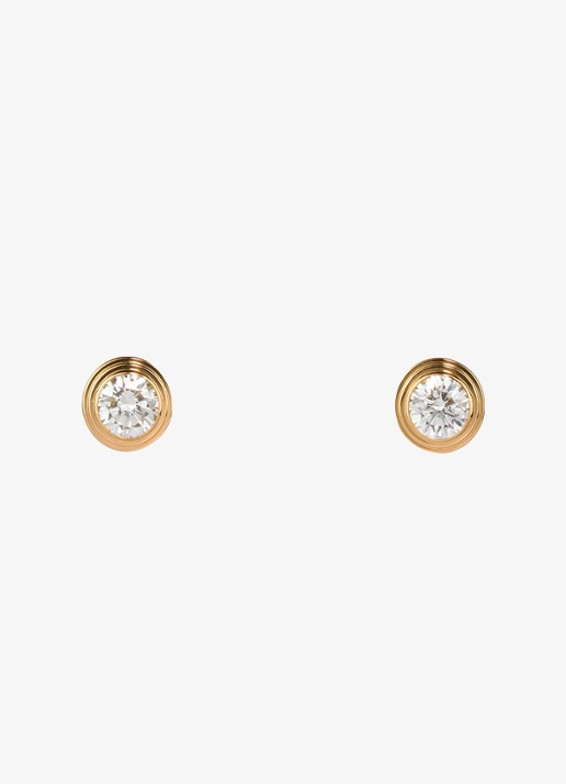 Cartier Cartier d'Amour oorknopjes, medium model van 18 karaat geelgoud met 0.26 ct diamant CRB80416