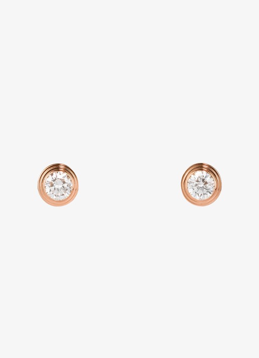 Cartier Cartier d'Amour oorknopjes, medium model van 18 karaat roségoud met 0.26 ct diamant CRB80415