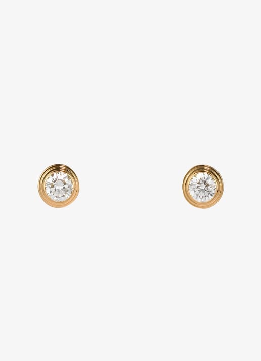 Cartier Cartier d'Amour oorstekers, middel model van 18 karaat geelgoud met 0.26 ct diamant DCRB8041600 - voorkant 6 geelgoud
