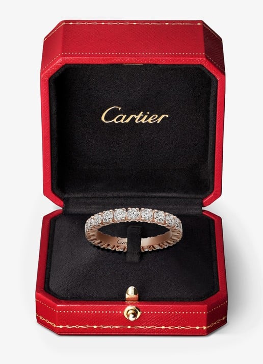 Cartier Cartier Destinée trouwring van 18 karaat roségoud met 1.34 ct diamant CRN4722700 - detail 8 roségoud