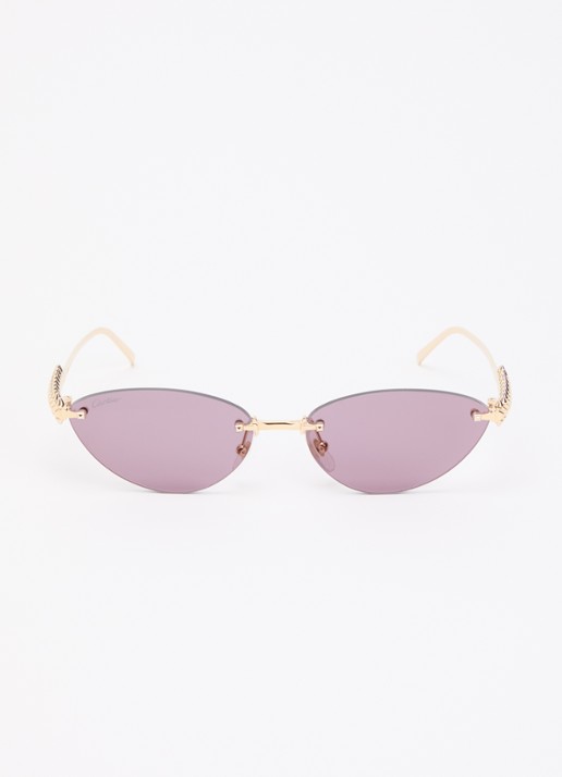 Cartier Cat Eye zonnebril CT0543S - detail goud