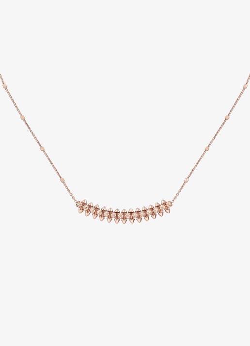 Cartier Clash de Cartier ketting, klein model van 18 karaat roségoud met 0.20 ct diamant CRN7424470 - achterkant 5 roségoud
