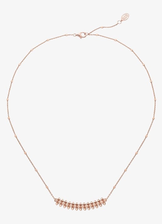 Cartier Clash de Cartier ketting, klein model van 18 karaat roségoud met 0.20 ct diamant CRN7424470 - voorkant 6 roségoud