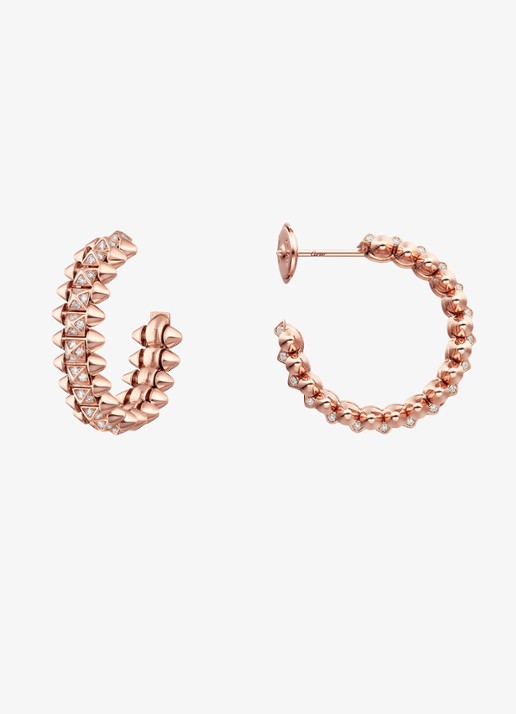 Cartier Clash de Cartier oorringen, klein model van 18 karaat roségoud met 0.51 ct diamant CRN8515239 - achterkant 8 roségoud