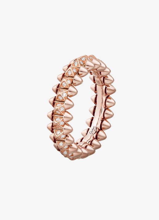 Cartier Clash de Cartier ring, klein model van 18 karaat roségoud met 0.31 ct diamant CRN4796100 - detail 3 roségoud