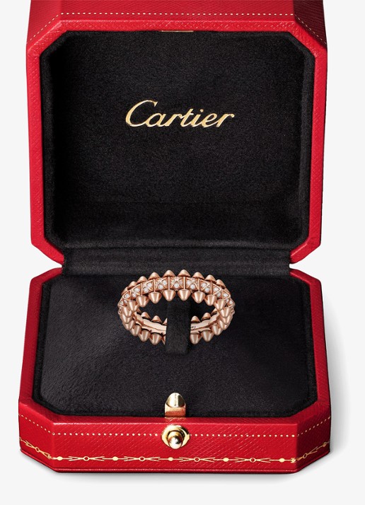 Cartier Clash de Cartier ring, klein model van 18 karaat roségoud met 0.31 ct diamant CRN4796100 - detail 6 roségoud