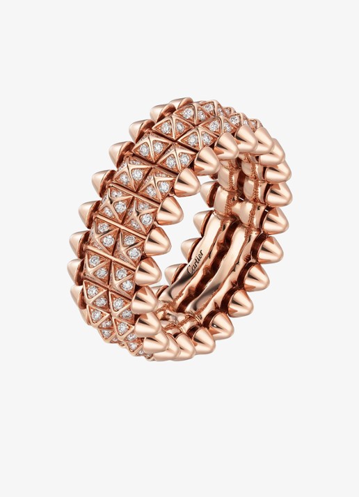 Cartier Clash de Cartier ring van 18 karaat roségoud met diamant CRB42379 - voorkant 2 roségoud