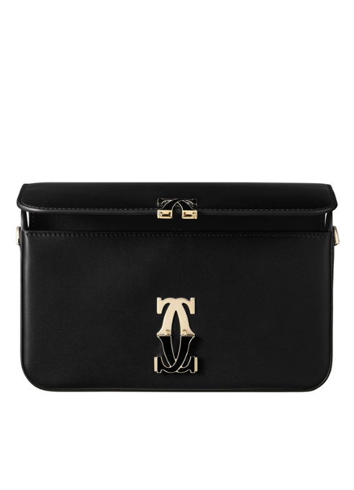 Cartier Double C Mini Chain crossbodytas van kalfsleer CRL1002303 - detail 4 zwart