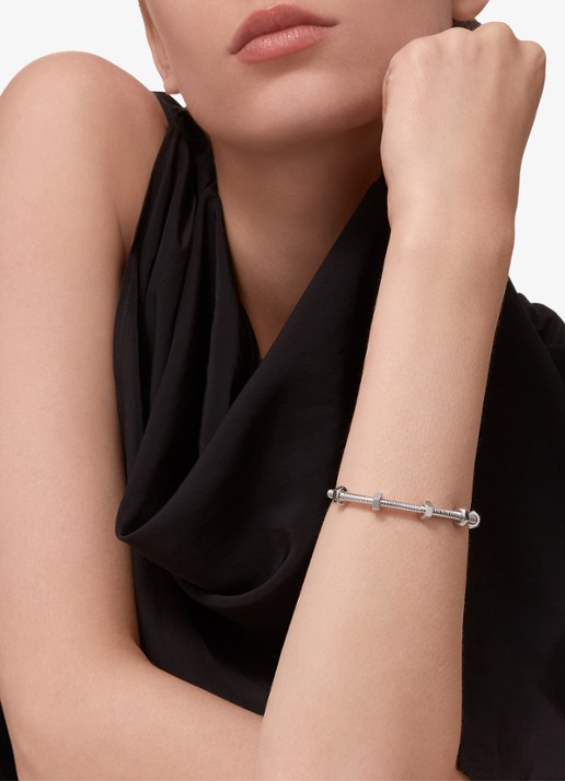 Cartier Écrou de Cartier bangle, van 18 karaat witgoud CRB6049617 - achterkant 6 witgoud