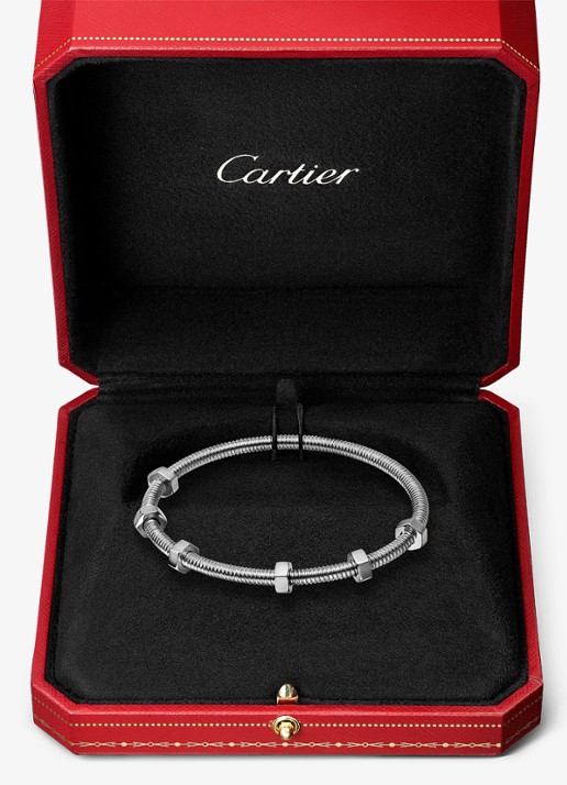 Cartier Écrou de Cartier bangle, van 18 karaat witgoud CRB6049617 - detail 5 witgoud