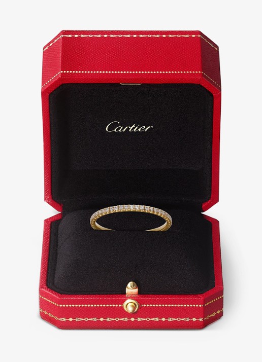 Cartier Etincelle de Cartier trouwring van 18 karaat geelgoud met 0.22 ct diamant CRB4212000 - detail 3 geelgoud
