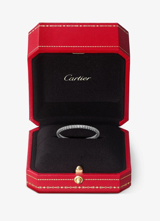 Cartier Etincelle de Cartier trouwring, van 18 karaat witgoud met 0.22 ct diamant CRB4210400 - detail 4 witgoud