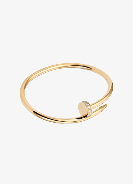 Cartier Juste un Clou armband, klassiek model van 18 karaat geelgoud met 0.58 ct diamant CRB60486 - achterkant 8 geelgoud