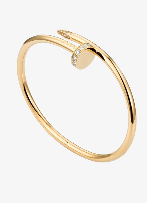 Cartier Juste un Clou armband, klassiek model van 18 karaat geelgoud met 0.58 ct diamant CRB60486