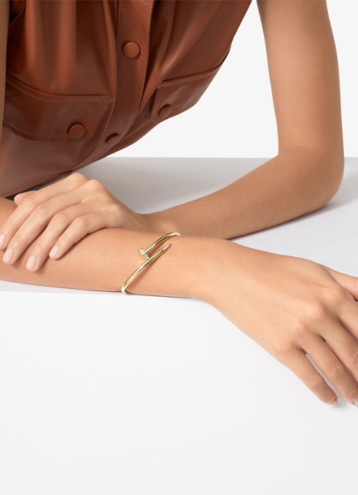 Cartier Juste un Clou armband, klassiek model van 18 karaat geelgoud met 0.58 ct diamant CRB60486 - voorkant 7 geelgoud