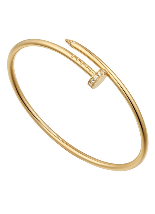Cartier Juste un Clou armband, klein model, diamanten CRB6066117 - voorkant geelgoud