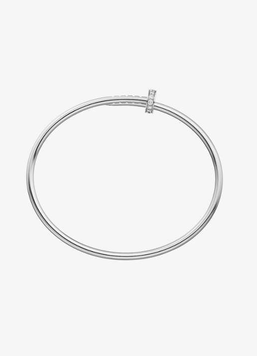 Cartier Juste un Clou armband, klein model van 18 karaat witgoud met 0.18 ct diamant CRB6084017 - detail 5 witgoud