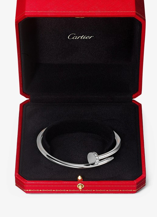 Cartier Juste un Clou armband van 18 karaat witgoud met 0.58 ct diamant CRB60487 - detail 5 witgoud
