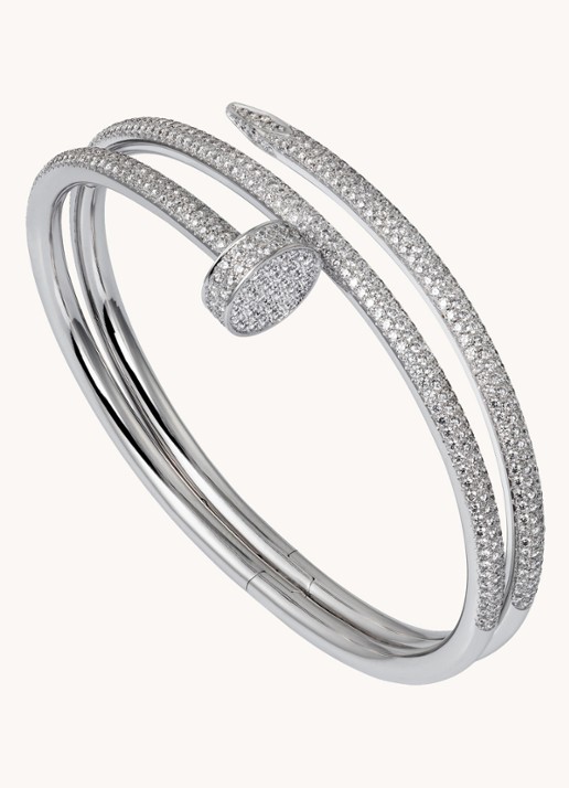 Cartier Juste un Clou bangle van 18 karaat witgoud met diamanten CRN6708700 - detail 4 witgoud