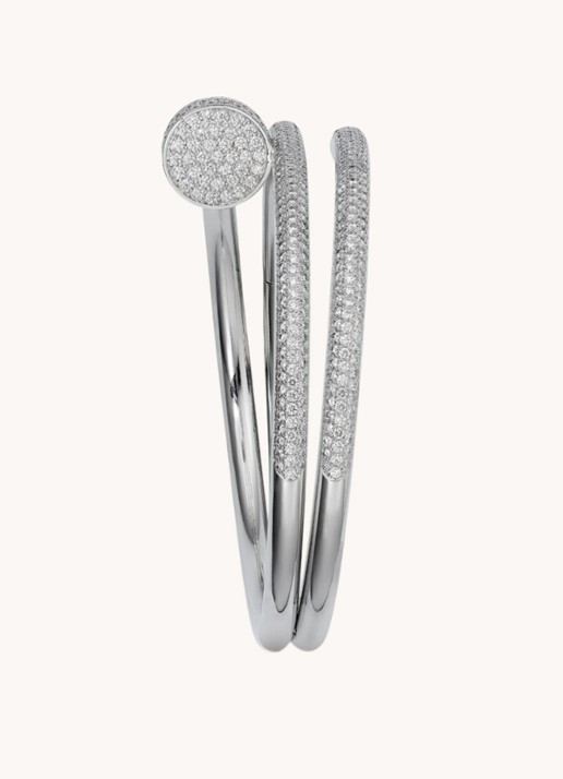 Cartier Juste un Clou bangle van 18 karaat witgoud met diamanten CRN6708700 - detail 5 witgoud