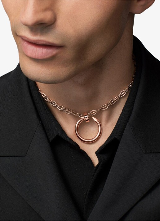 Cartier Juste un Clou ketting van 18 karaat roségoud CRN7424509 - voorkant 7 roségoud