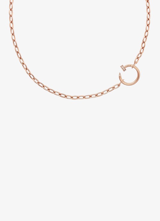 Cartier Juste un Clou ketting van 18 karaat roségoud met 0.13 ct diamant CRB7224902 - achterkant 6 roségoud