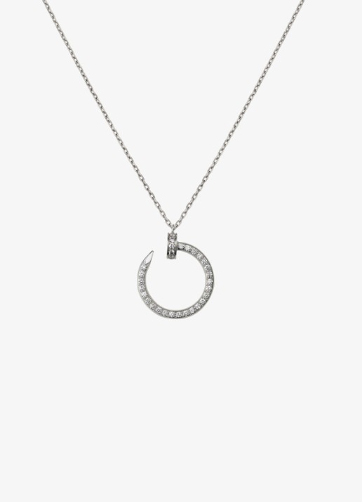 Cartier Juste un Clou ketting van 18 karaat witgoud met 0.38 ct diamant CRB7224897 - detail 4 witgoud
