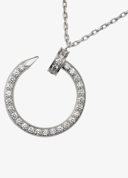 Cartier Juste un Clou ketting van 18 karaat witgoud met 0.38 ct diamant CRB7224897 - detail 6 witgoud