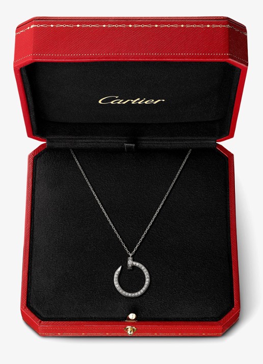 Cartier Juste un Clou ketting van 18 karaat witgoud met 0.38 ct diamant CRB7224897 - detail 7 witgoud