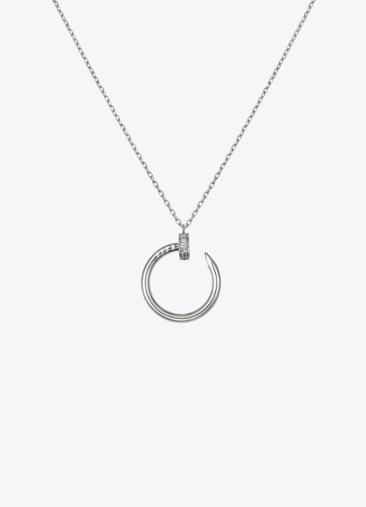 Cartier Juste un Clou ketting van 18 karaat witgoud met 0.38 ct diamant CRB7224897 - detail 8 witgoud