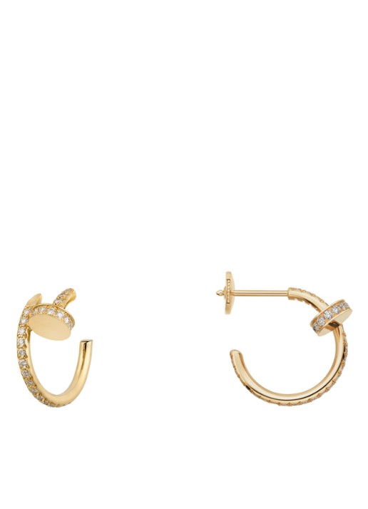 Cartier Juste un Clou oorringen van 18k geelgoud met diamanten CRB8301430  - voorkant 2 geelgoud