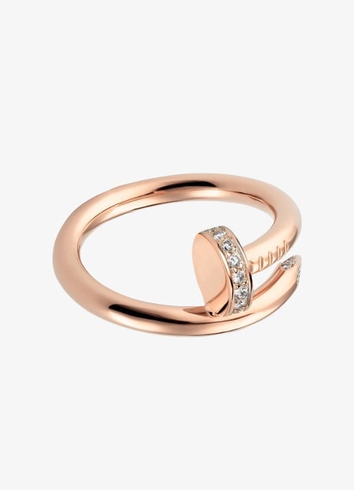 Cartier Juste un Clou ring, klassiek model van 18 karaat roségoud met 0.13 ct diamant CRB40948 - detail 3 roségoud