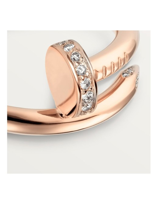 Cartier Juste un Clou ring, klassiek model van 18 karaat roségoud met 0.13 ct diamant CRB40948 - detail 2 roségoud