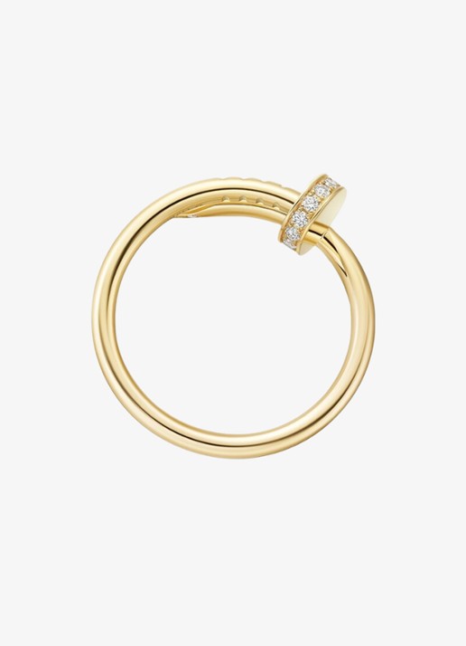 Cartier Juste un Clou ring van 18 karaat geelgoud met 0,08 ct diamant CRB42449 - detail 4 geelgoud