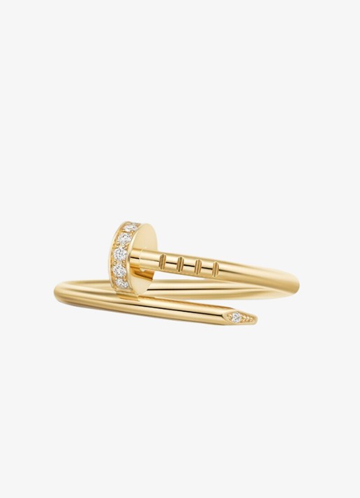 Cartier Juste un Clou ring van 18 karaat geelgoud met 0,08 ct diamant CRB42449 - detail 5 geelgoud
